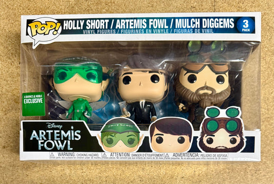 Disney Funko Pop! Set - Holly Short Artemis Fowl & Mulch Diggems 3-Pack Vaulted 2019 Exclusive