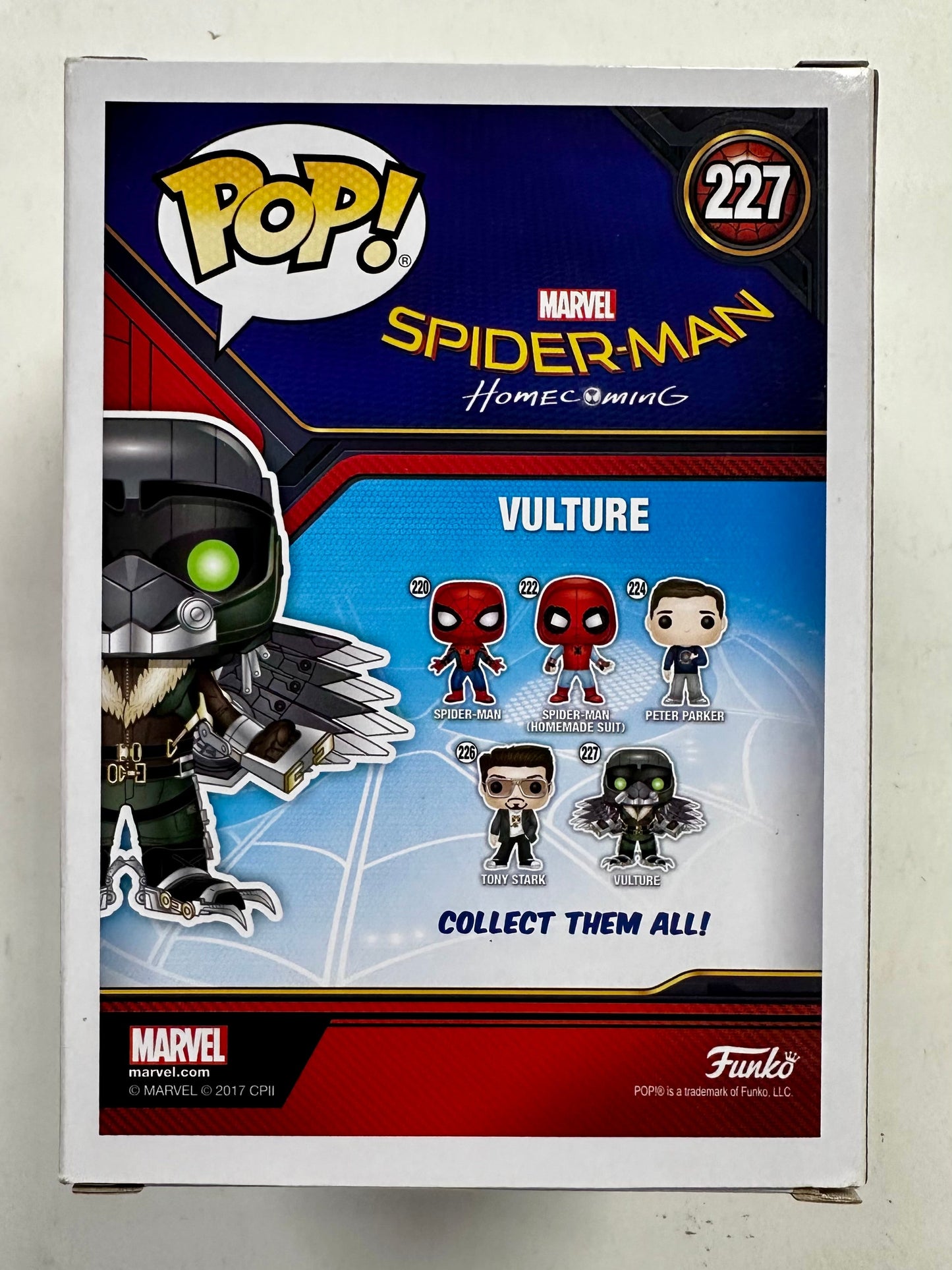Marvel Funko Pop! - Vulture #227 Spider-Man Homecoming 2017 Vaulted Exclusive Glow