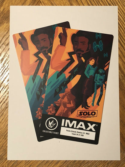 Star Wars: Han Solo IMAX Collectible Ticket Regal Cinema Movie Limited Edition