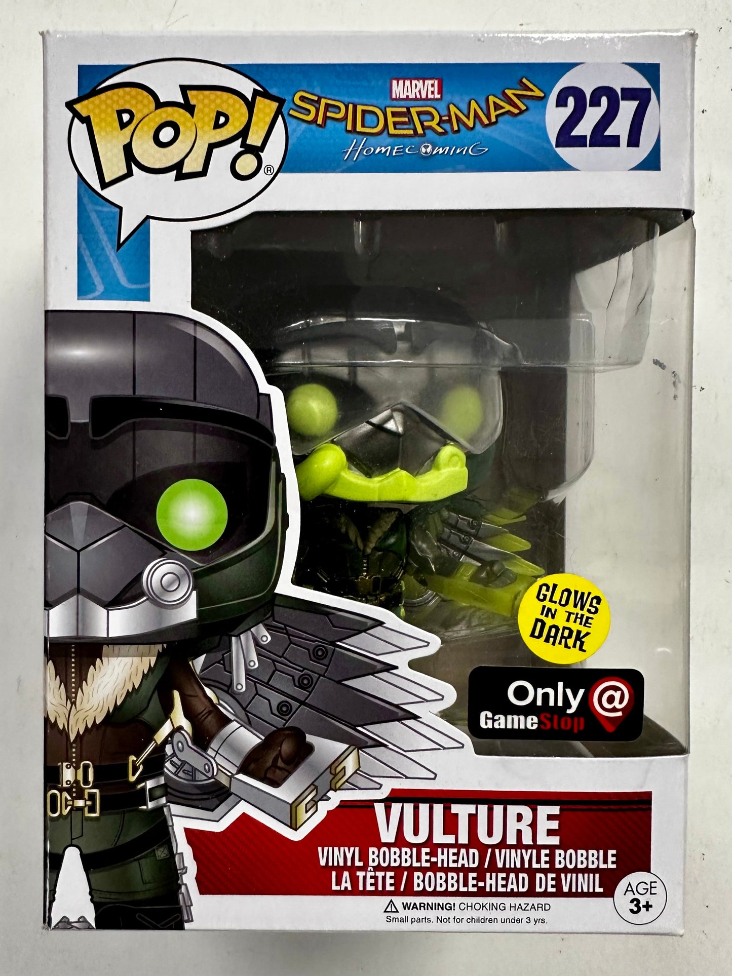 Marvel Funko Pop! - Vulture #227 Spider-Man Homecoming 2017 Vaulted Exclusive Glow