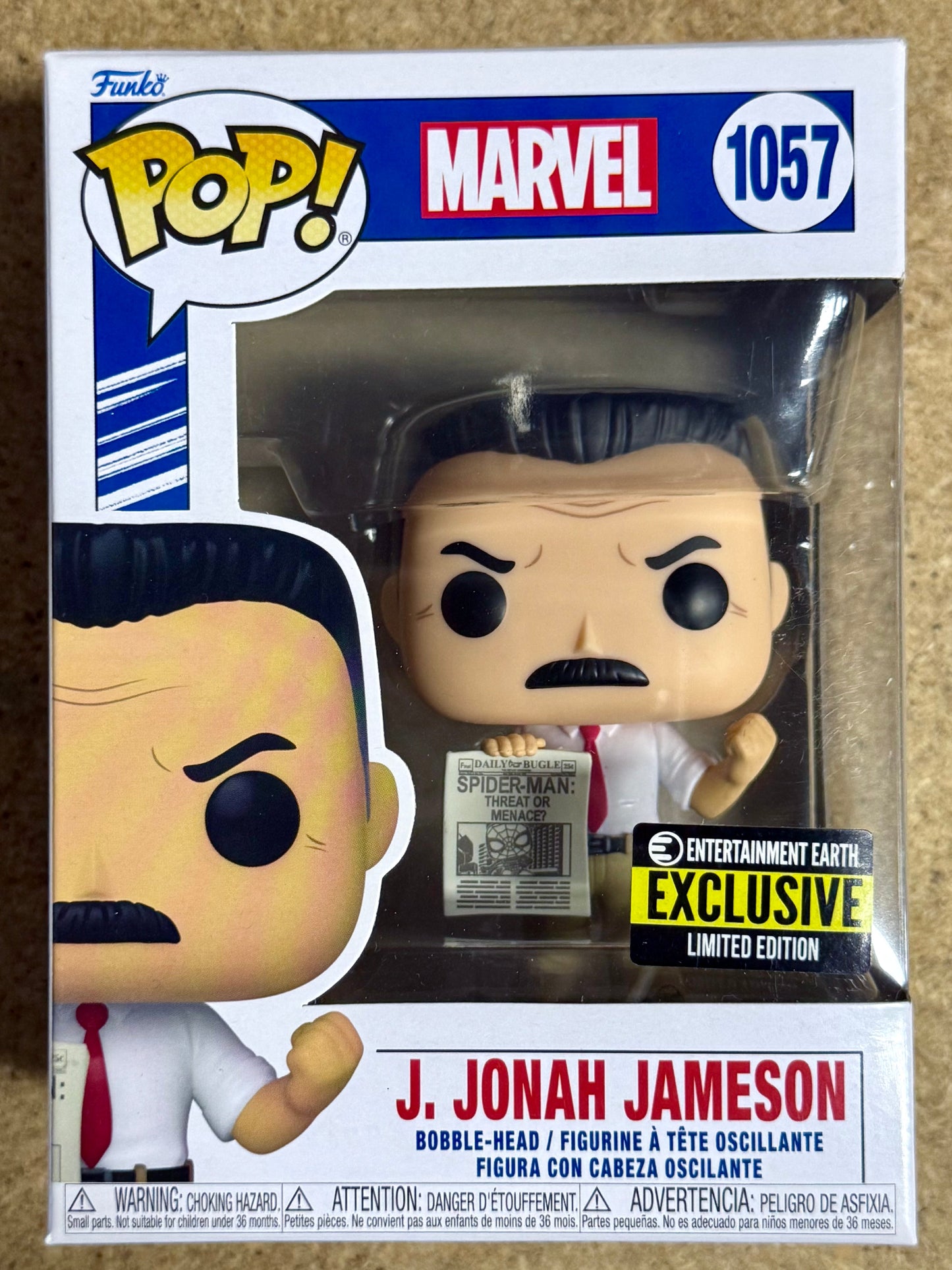 Marvel Funko Pop! - J. Jonah Jameson W/ Newspaper Spider-Man #1057 EE Exclusive