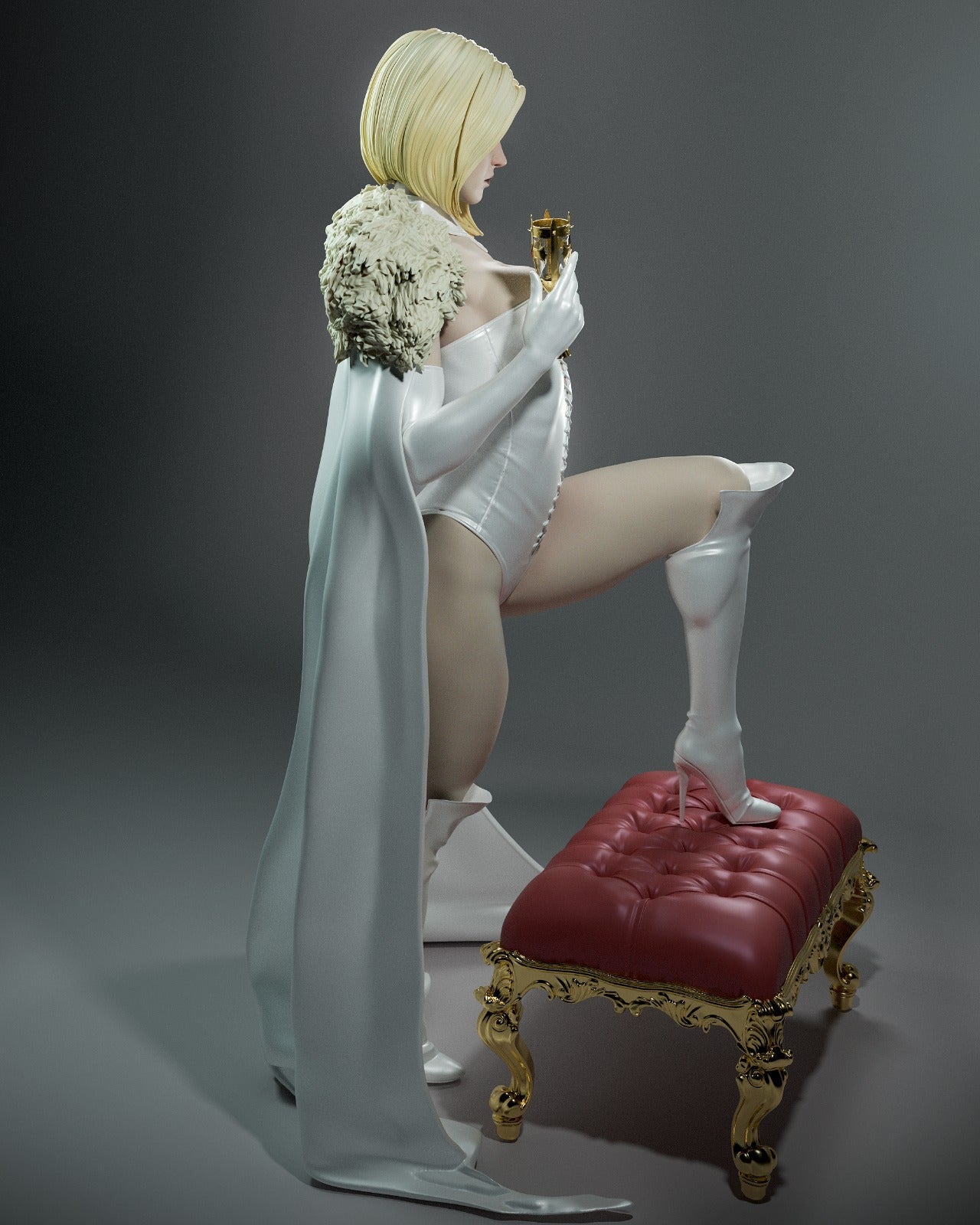 Marvel Comics Statue - Emma Frost "White Queen" (1:6 Scale & Bust, NSFW)