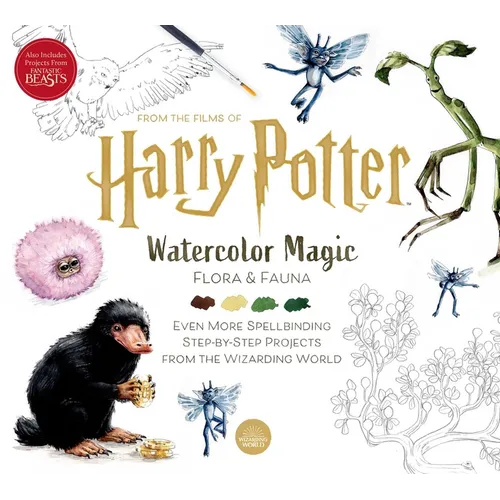Harry Potter Paperback Book - Watercolor Magic: Flora & Fauna