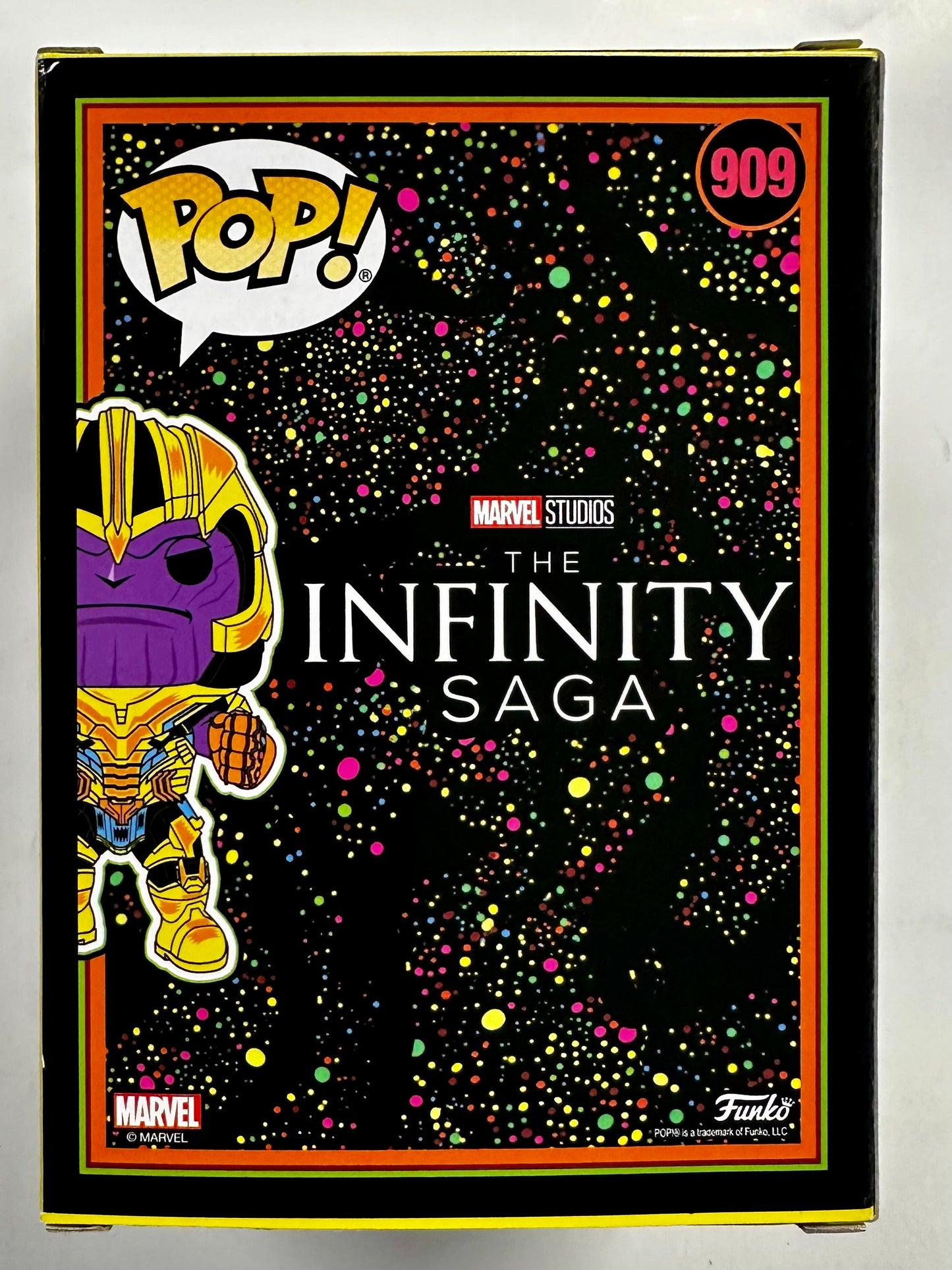 Marvel Funko Pop! - Thanos #909 Avengers Endgame Black Light Target 2022 Exclusive