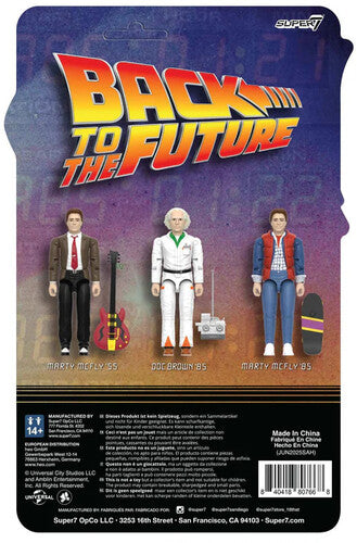 Back to the Future Figure -  ReAction+ Wv1 Doc Brown '85 3¾-inch Retro Action Figure