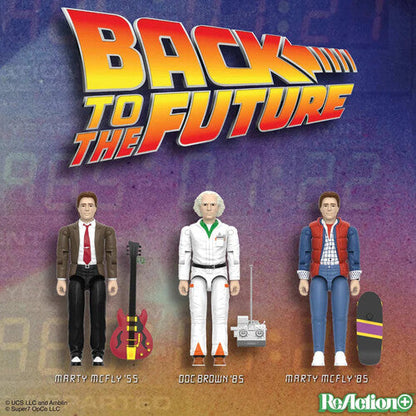 Back to the Future Figure -  ReAction+ Wv1 Doc Brown '85 3¾-inch Retro Action Figure