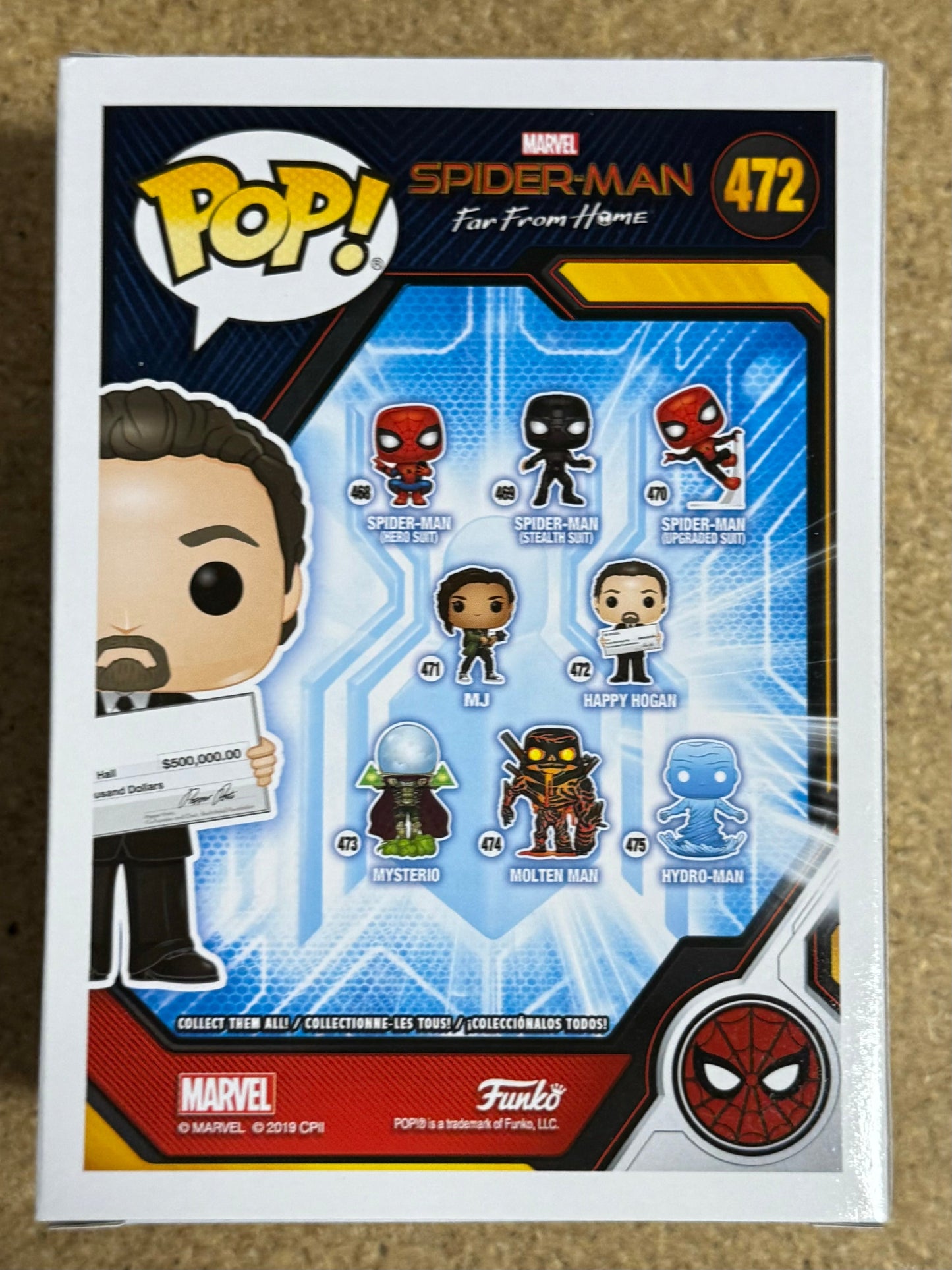 Marvel Funko Pop! - Happy Hogan #472 Spider-Man: Far From Home 2019 Vaulted