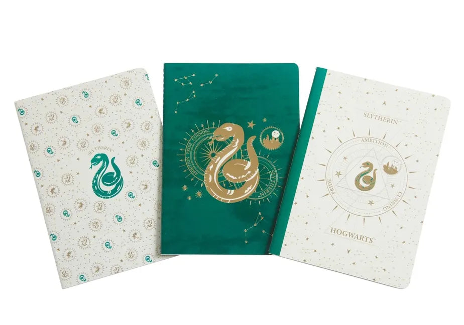 Harry Potter Paperback Book Set - Slytherin Constellation Sewn Notebook Collection (Set of 3)