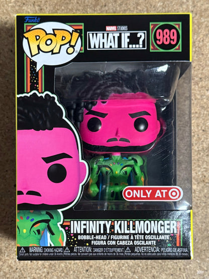 Marvel Funko Pop! - Infinity Killmonger #989 What If? 2022 Exclusive Black Light