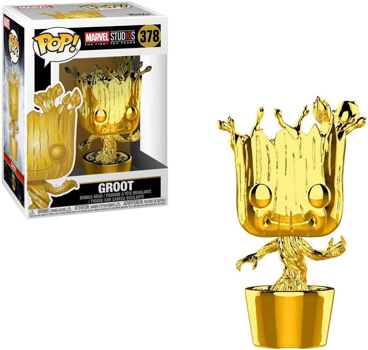 Marvel Funko Pop! - Marvel Studios 10 - Groot (Gold Chrome)
