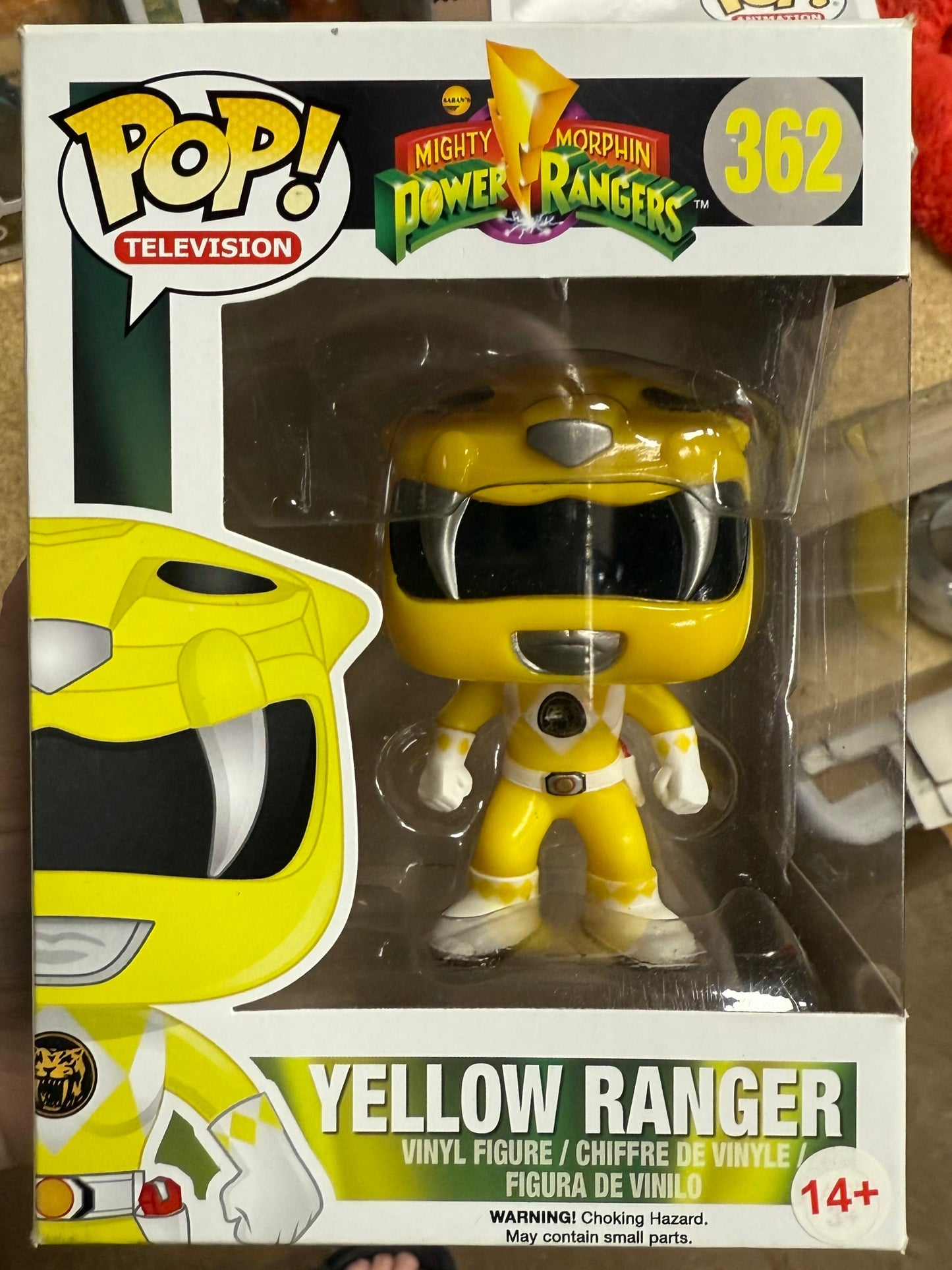 TV Funko Pop! - Yellow Power Ranger #362 Saber Tooth Tiger 2016 Vaulted