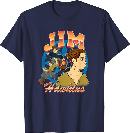 Disney T-Shirt - Treasure Planet Jim Hawkins Retro Action Shots