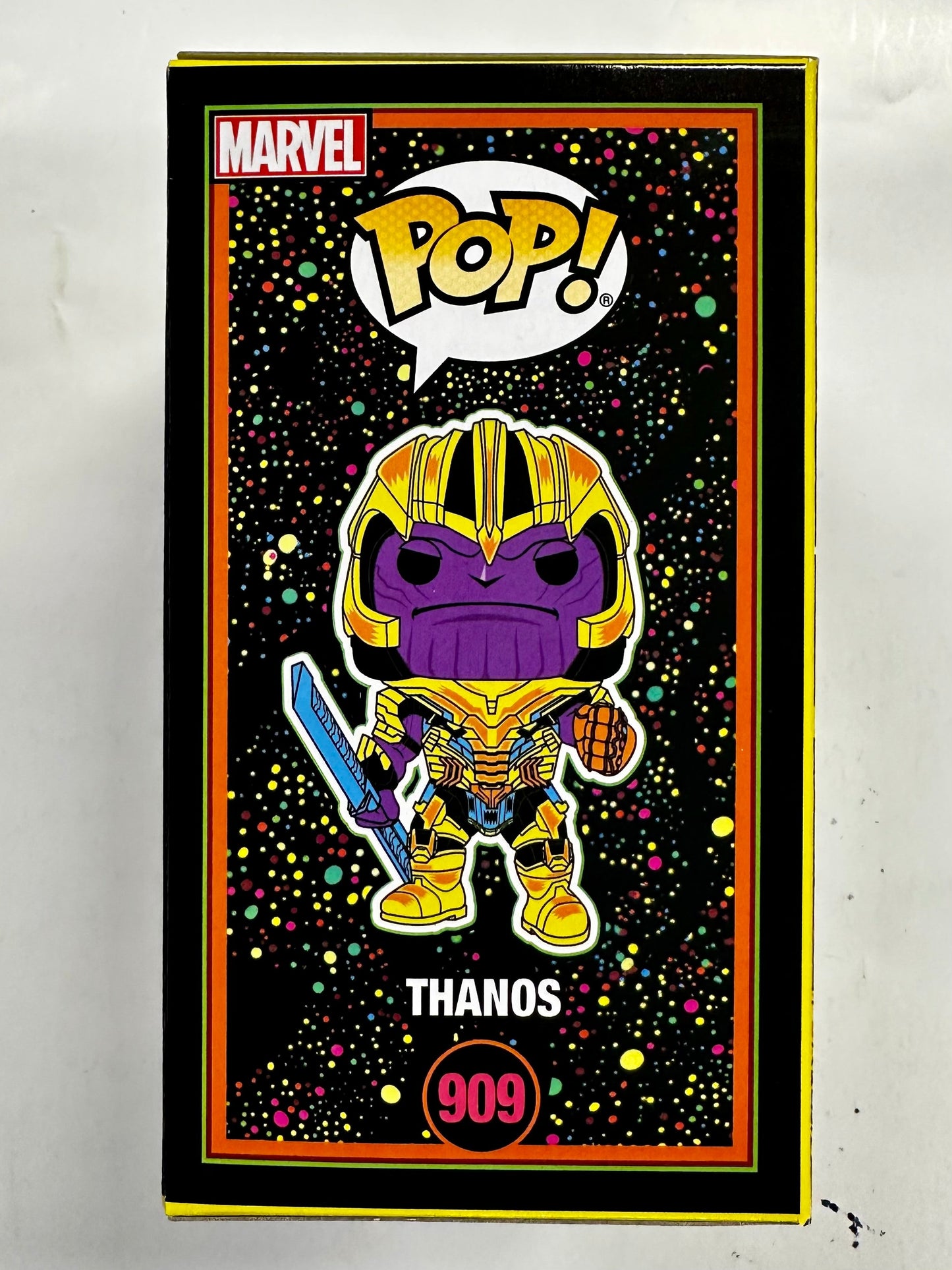 Marvel Funko Pop! - Thanos #909 Avengers Endgame Black Light Target 2022 Exclusive