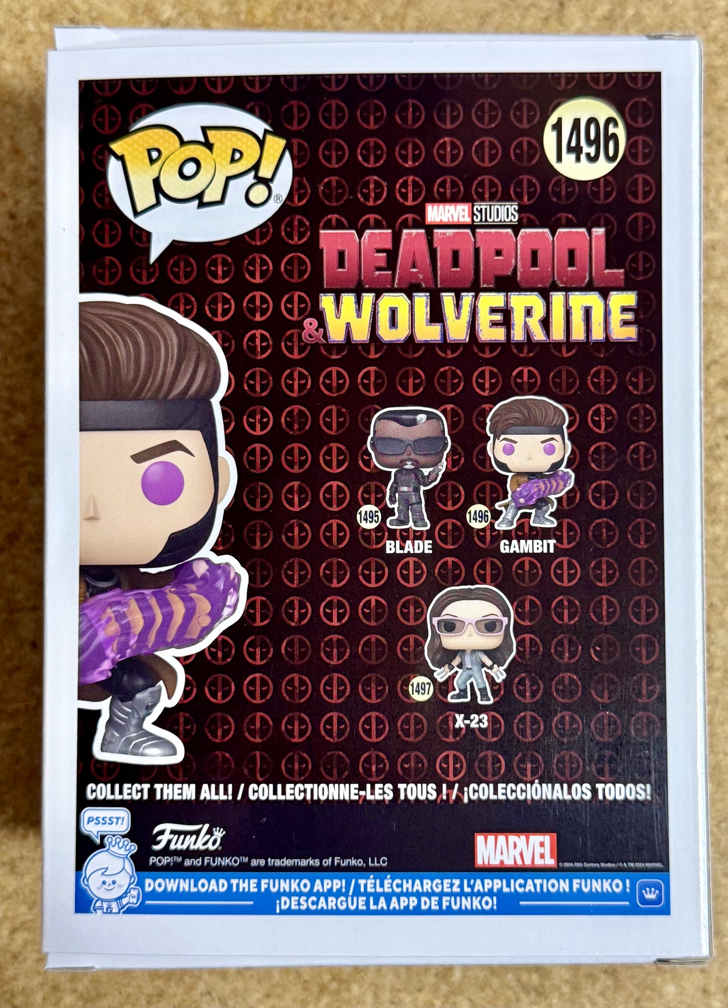 Marvel Funko Pop! - Gambit With Cards #1496 MCU Deadpool & Wolverine 2024
