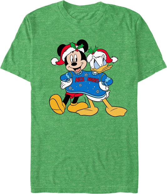 Disney T-Shirt - Mickey & Friends Christmas Nice and Naughty Donald and Mickey