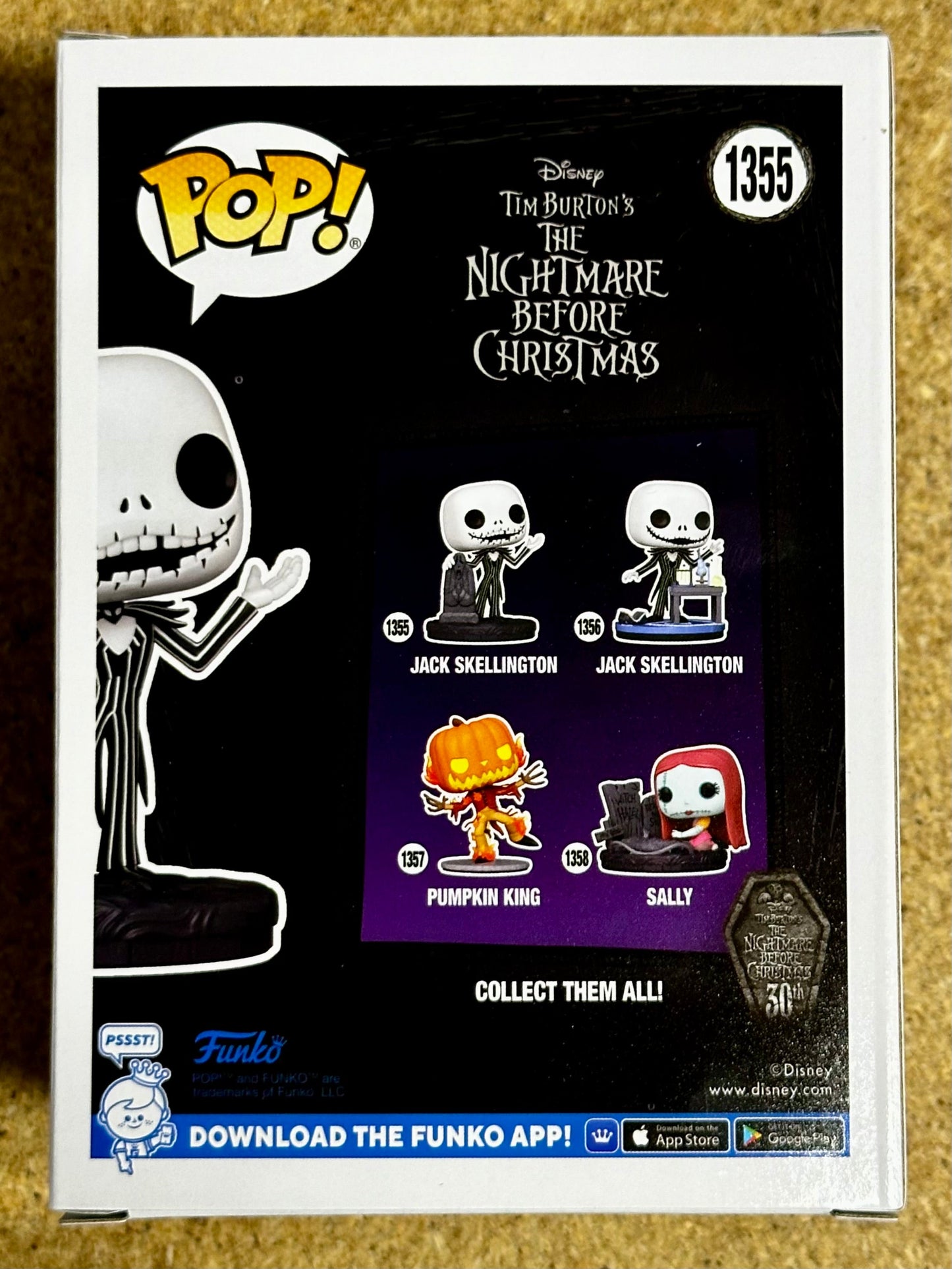 Disney Funko Pop! - Jack Skellington With Tombstone #1355 Nightmare Before X-Mas 2023