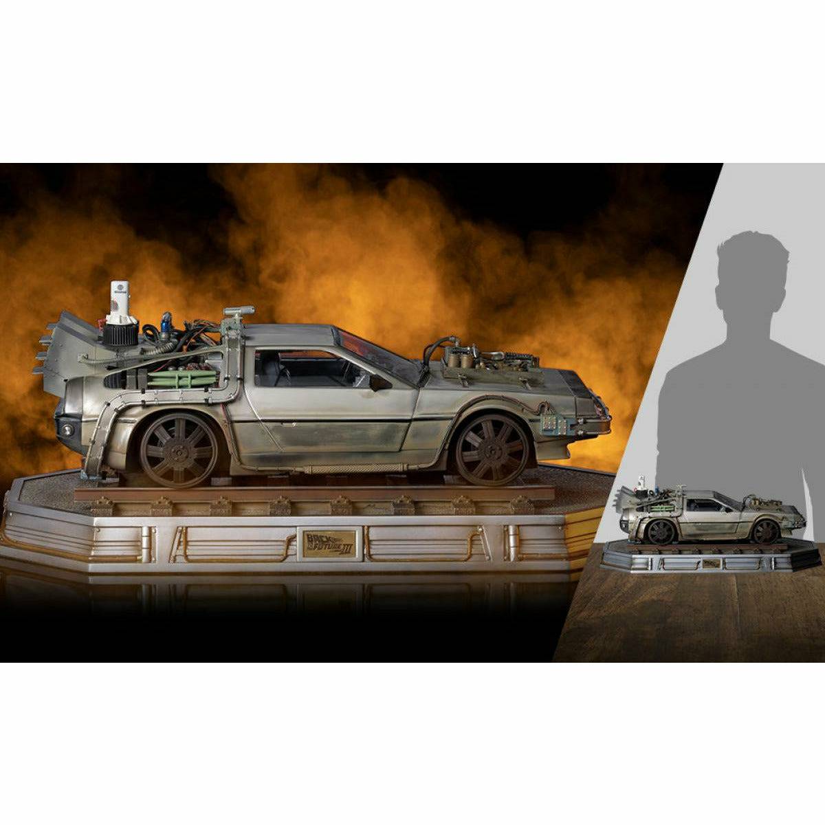 Back to the Future Statue - Iron Studios Back to the Future Part III DeLorean 1:10 Scale