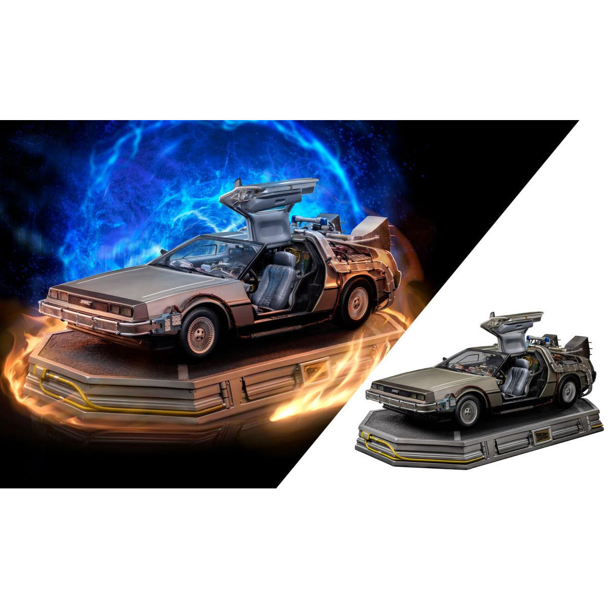 Back to the Future Statue - Iron Studios Back to the Future DeLorean 1:10 Scale