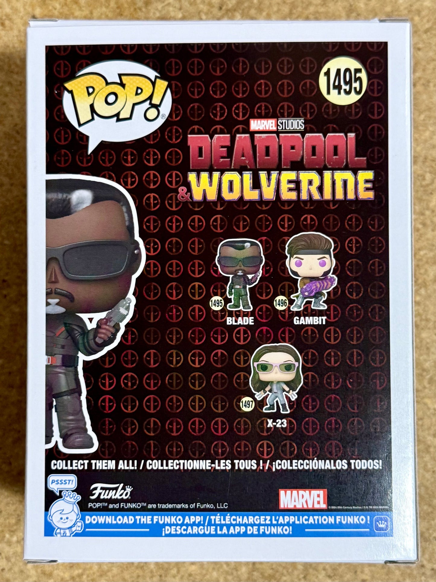 Marvel Funko Pop! - Blade The Vampire Hunter #1495 MCU Deadpool & Wolverine 2024