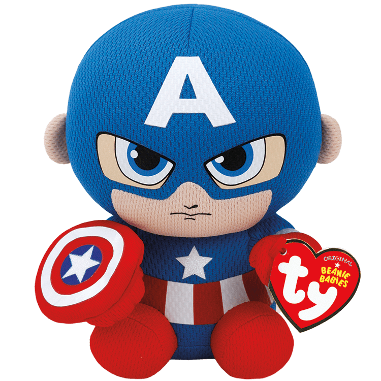 Marvel Beanie Babies: Captain America (Small)