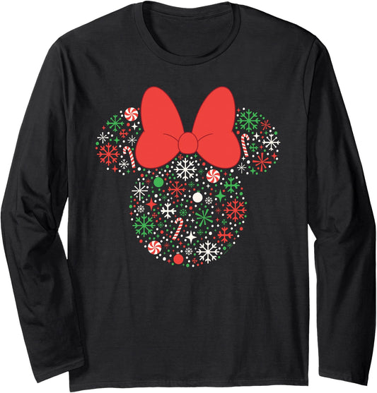 Disney LS Shirt - Minnie Mouse Christmas Holiday Festive Filled Icon