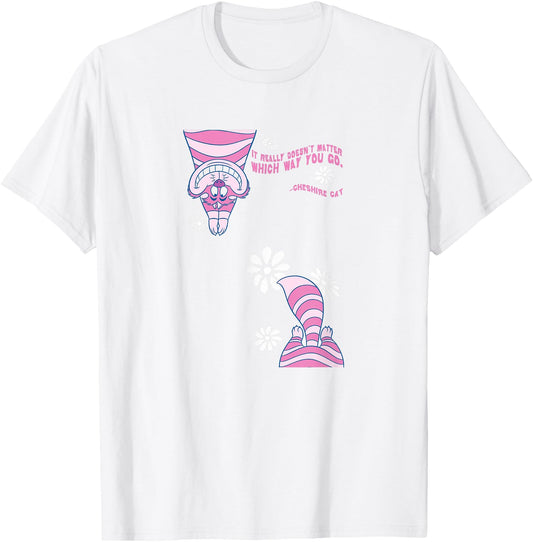 Disney T-Shirt - Alice In Wonderland Cheshire Cat Doesn't Matter Where