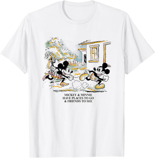Disney T-Shirt - Mickey and Friends Vintage Stroll