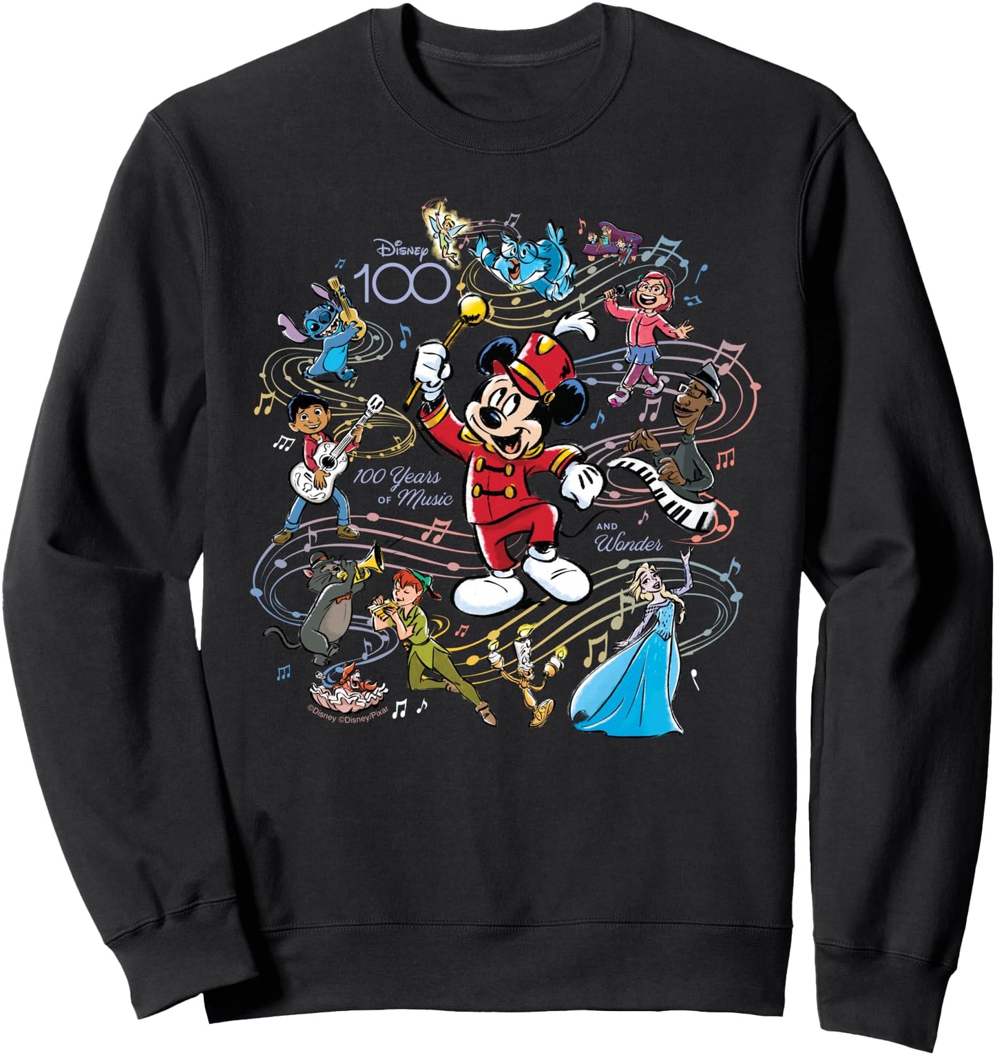 Disney Sweatshirt - 100 Years of Music and Wonder Mickey Full Color D100