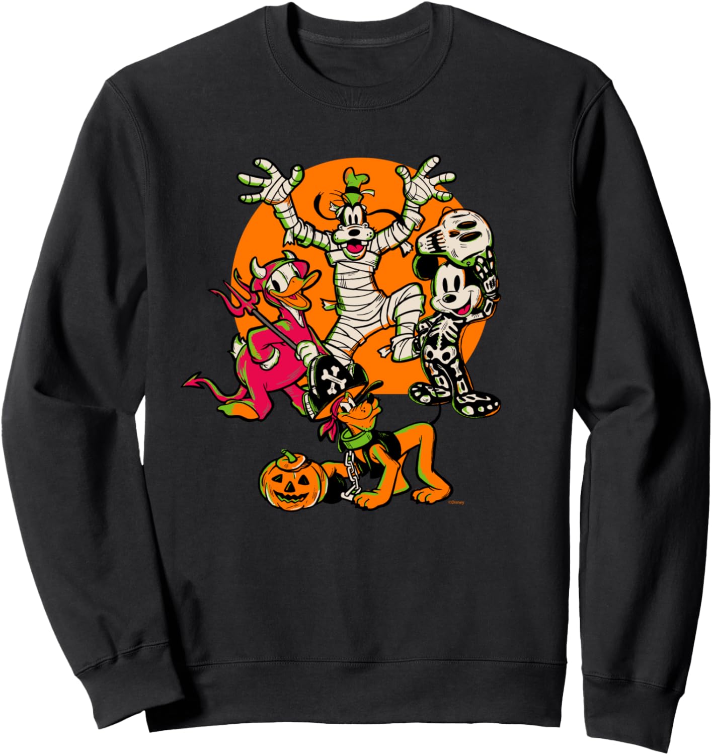 Disney Sweatshirt - Mickey Donald Goofy & Pluto Halloween Costumes