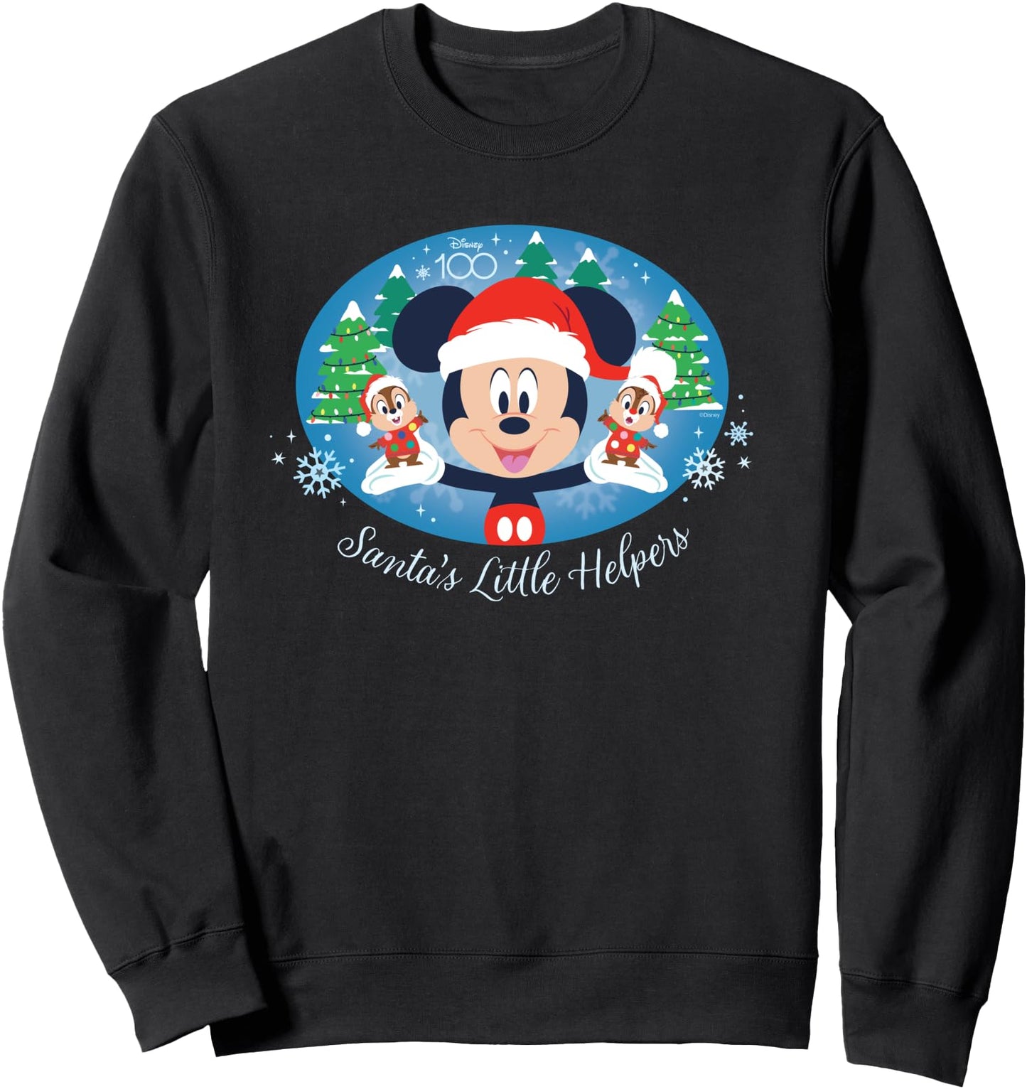 Disney Sweatshirt - Mickey Chip Dale Santa's Little Helpers
