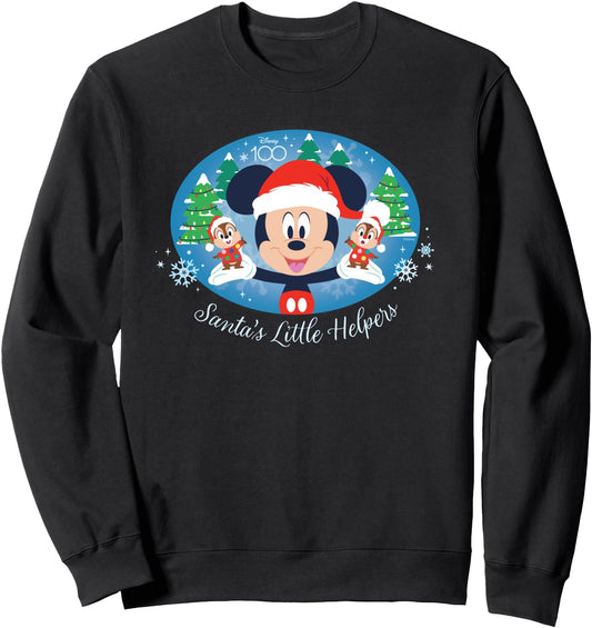 Disney Sweatshirt - Mickey Chip Dale Santa's Little Helpers