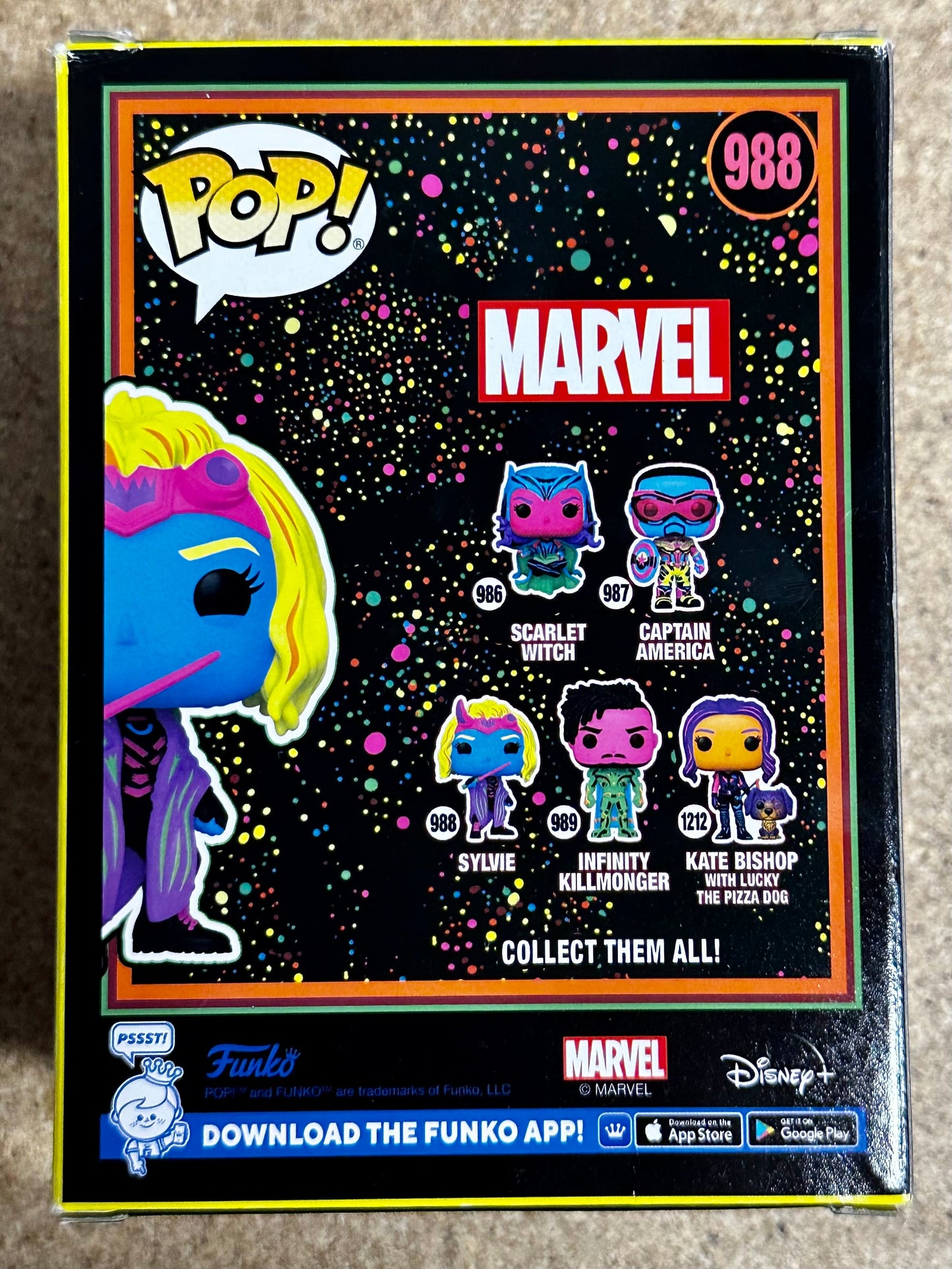 Marvel Funko Pop! - Sylvie #988 Loki Disney + Series 2022 Exclusive Black Light