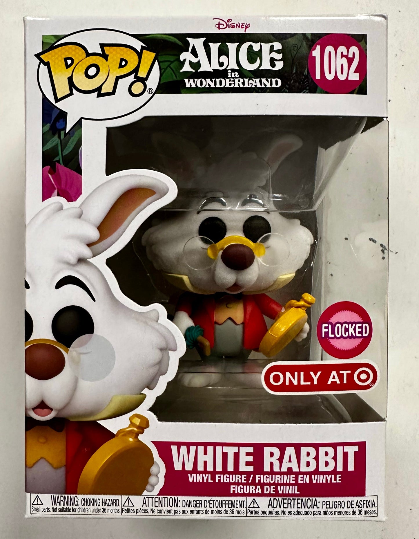 Disney Funko Pop! - Flocked White Rabbit #1062 Alice In Wonderland 2021 Exclusive