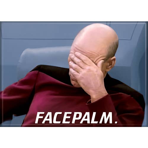 Star Trek: Face Palm Magnet