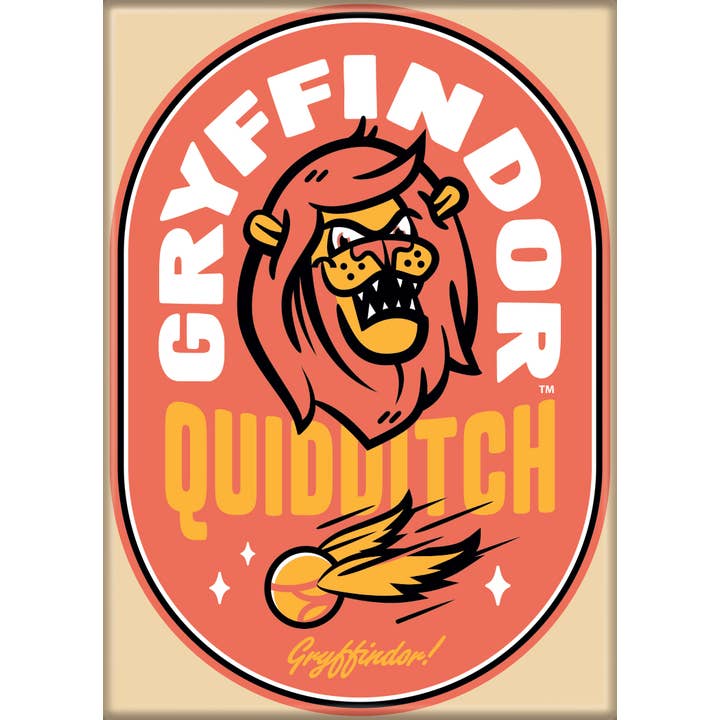 Harry Potter Gryffindor Quidditch Stamp Magnet