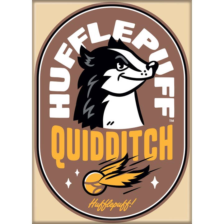 Harry Potter Hufflepuff Quidditch Stamp Magnet