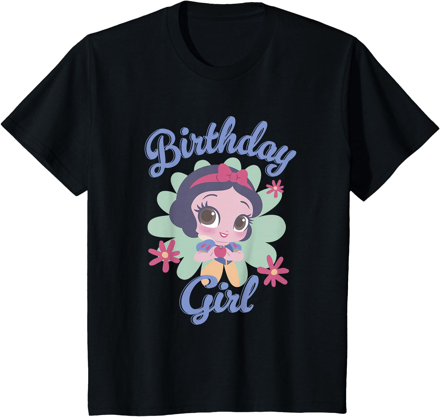 Disney Kids T-Shirt - Snow White Birthday Girl Chibi Portrait