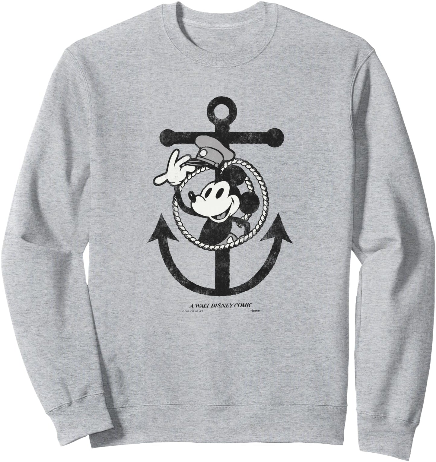 Disney Sweatshirt - Mickey Mouse Steamboat Willie Anchor D100
