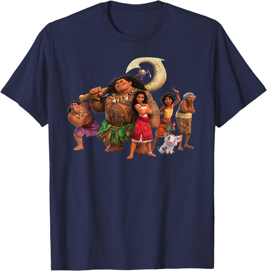 Disney T-Shirt - Moana 2 Moana's Ocean Adventure Crew Group Together