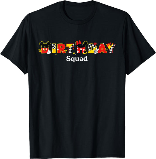 Disney T-Shirt - Mickey & Minnie Birthday Squad Birthday Party