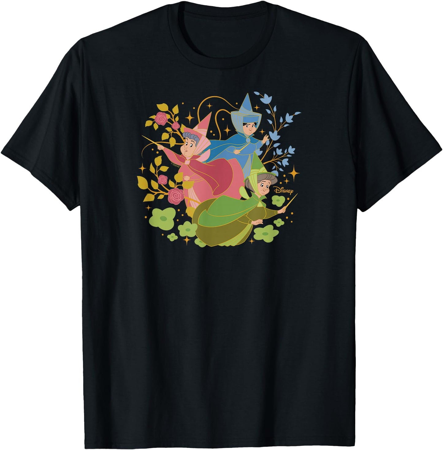 Disney Princess T-Shirt -  Sleeping Beauty Flora Fauna Merryweather