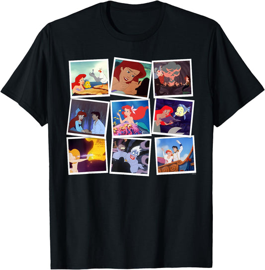 Disney Princess T-Shirt - Ariel The Little Mermaid Famous Movie Frames