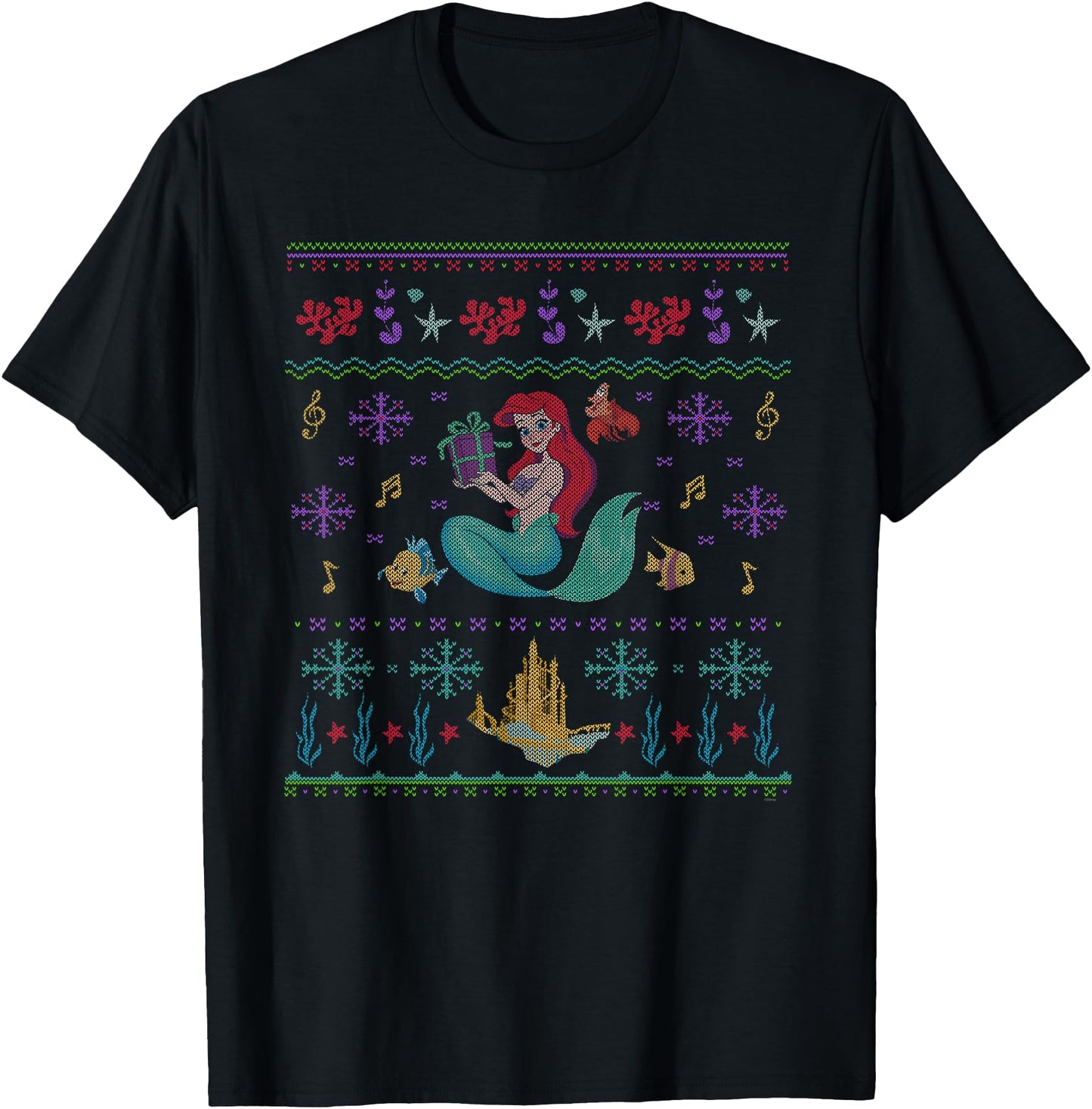 Disney Princess T-Shirt - The Little Mermaid Ariel Christmas Sweater