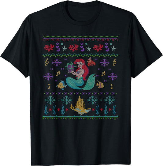 Disney Princess T-Shirt - The Little Mermaid Ariel Christmas Sweater