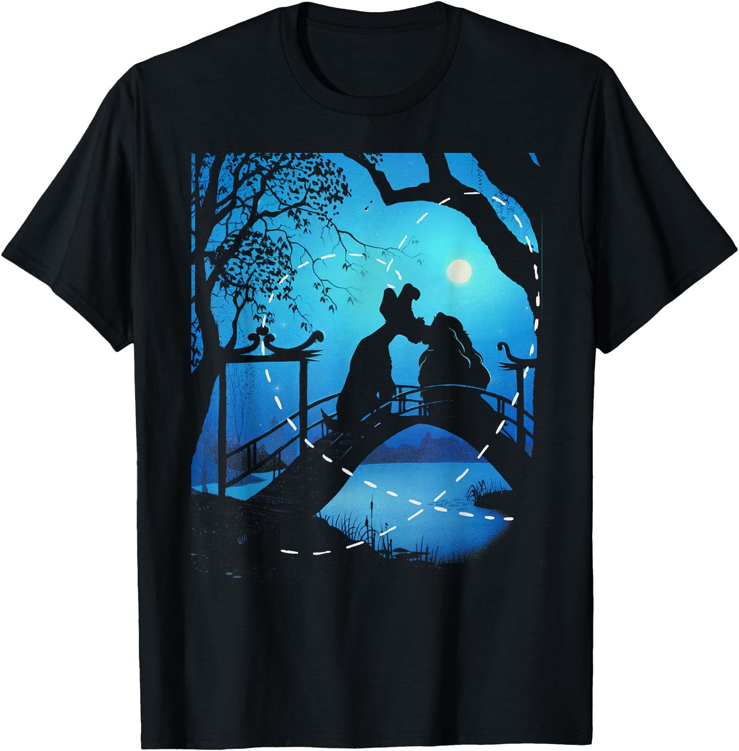 Disney T-Shirt - The Lady And The Tramp Night Time Silhouette