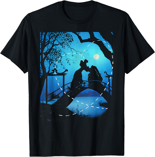 Disney T-Shirt - The Lady And The Tramp Night Time Silhouette