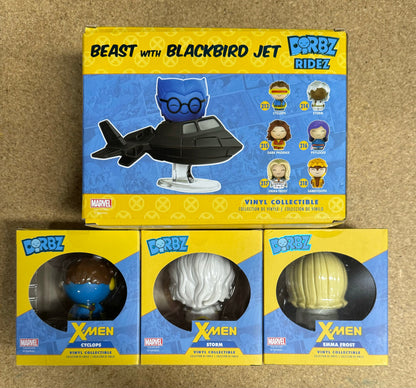 Marvel Funko Dorbz Set - Beast & Blackbird, Cyclops, Storm Emma Frost Lot Of 4