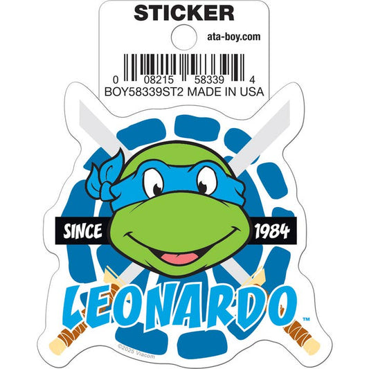 TMNT Leonardo Head Die Cut Vinyl Sticker