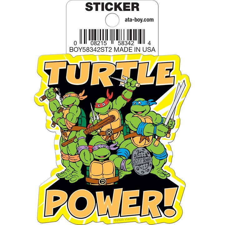 TMNT Turtle Power Team Die Cut Vinyl Sticker