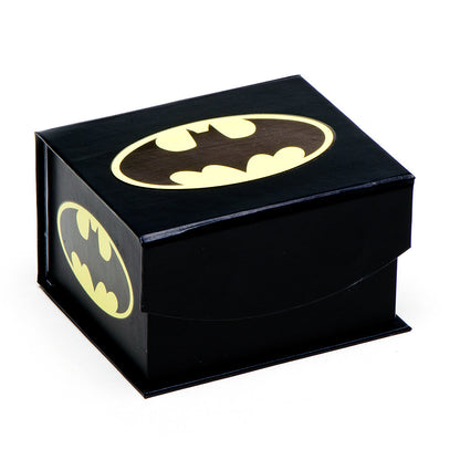 Batman Stainless Steel Black Pave Crystal Cufflinks